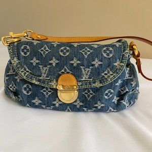 Authentic Louis Vuitton Monogram Denim Hand Bag